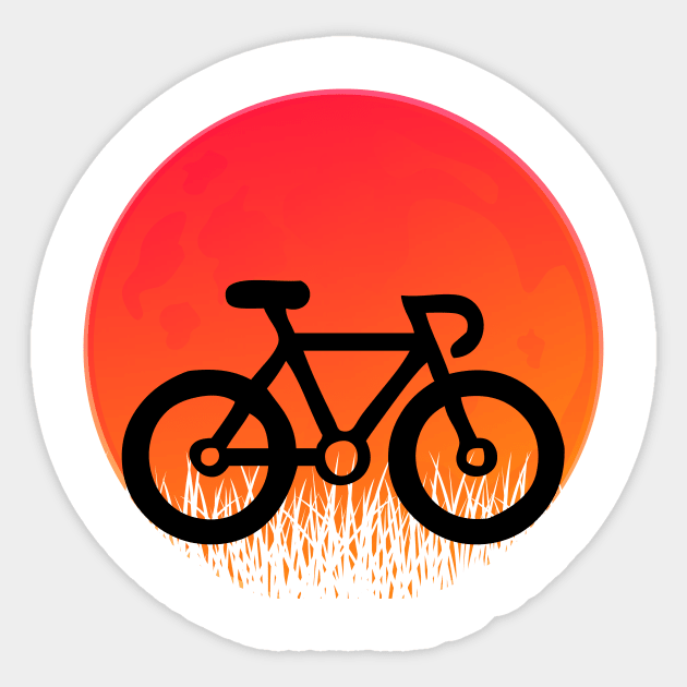 Cycling sunset retro vintage style Sticker by GameOn Gear